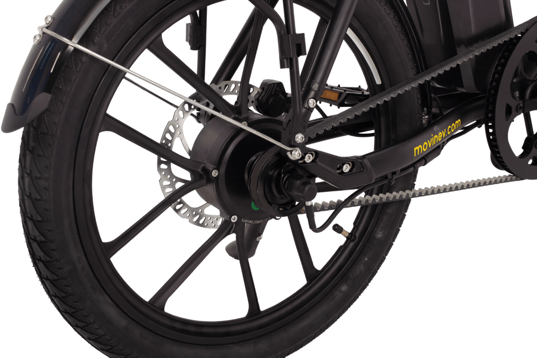 small folding ebike motor view 