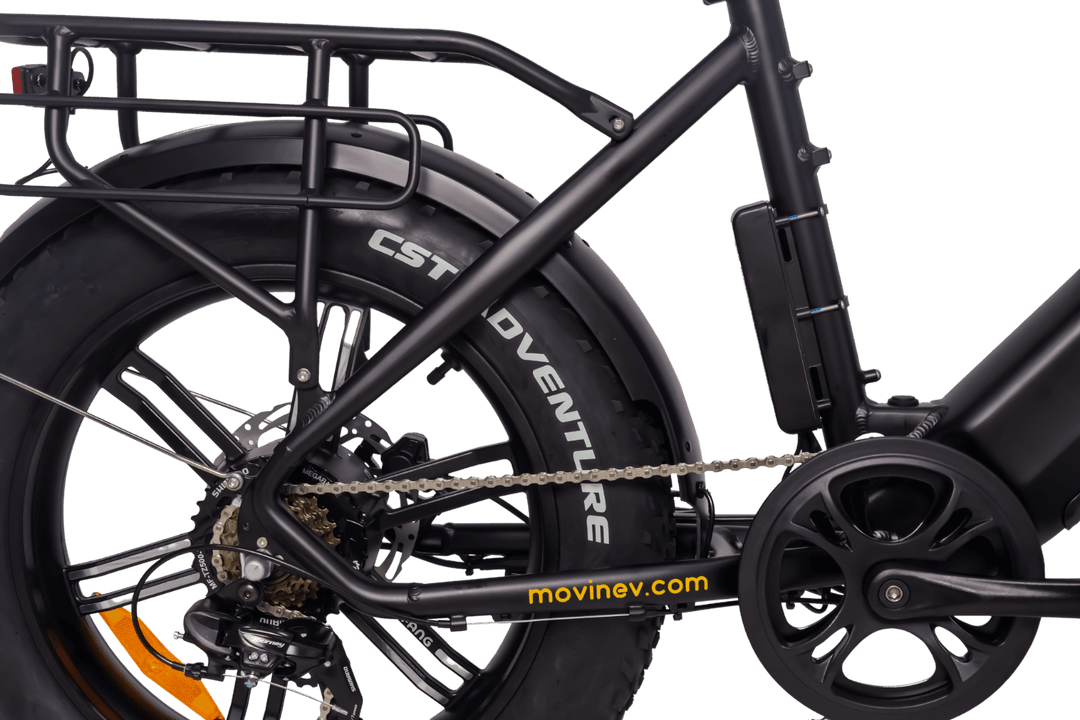 pulse fat tire electric bike drivetrain view